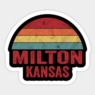 Vintage Milton Kansas Sticker